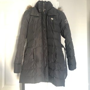 Women’s Grey Abercrombie & Fitch Down Coat Small